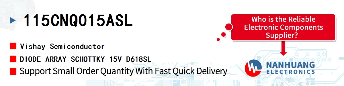 115CNQ015ASL Vishay DIODE ARRAY SCHOTTKY 15V D618SL