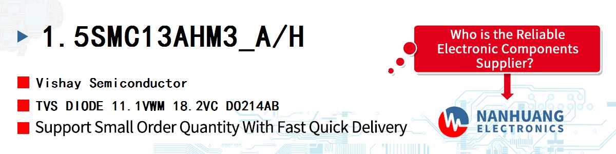1.5SMC13AHM3_A/H Vishay TVS DIODE 11.1VWM 18.2VC DO214AB