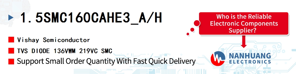 1.5SMC160CAHE3_A/H Vishay TVS DIODE 136VWM 219VC SMC