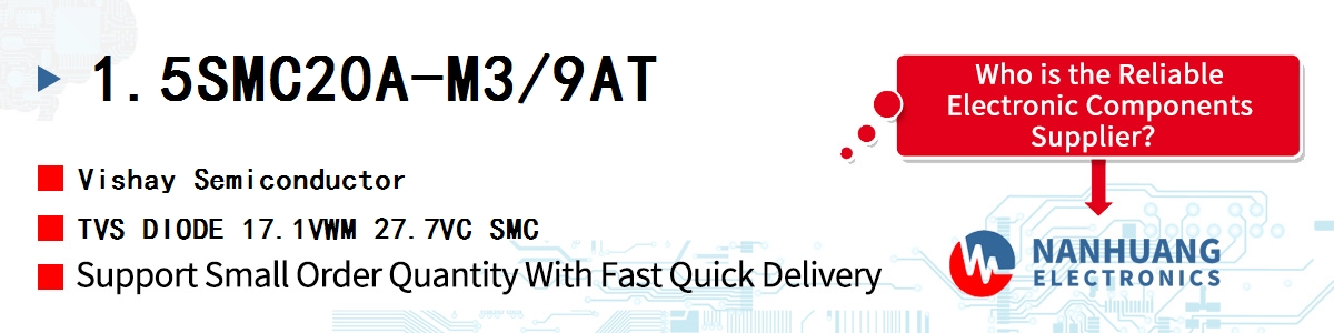 1.5SMC20A-M3/9AT Vishay TVS DIODE 17.1VWM 27.7VC SMC