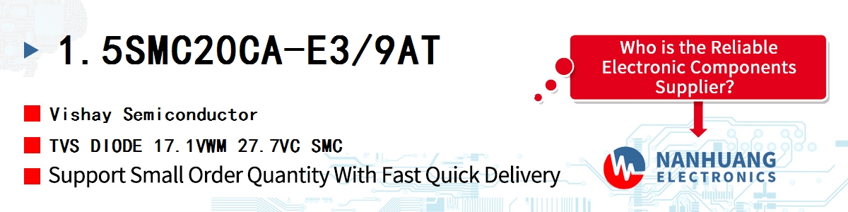 1.5SMC20CA-E3/9AT Vishay TVS DIODE 17.1VWM 27.7VC SMC