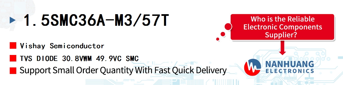 1.5SMC36A-M3/57T Vishay TVS DIODE 30.8VWM 49.9VC SMC