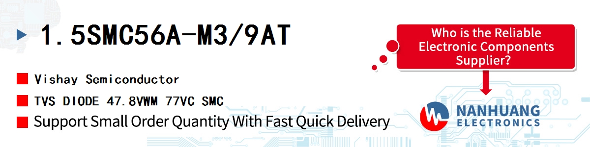 1.5SMC56A-M3/9AT Vishay TVS DIODE 47.8VWM 77VC SMC