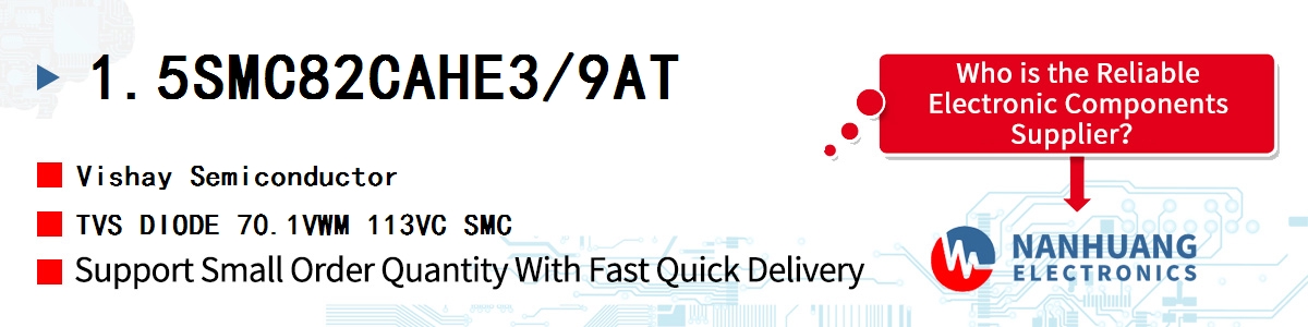 1.5SMC8.2CAHE3/9AT Vishay TVS DIODE 7.02VWM 12.1VC SMC