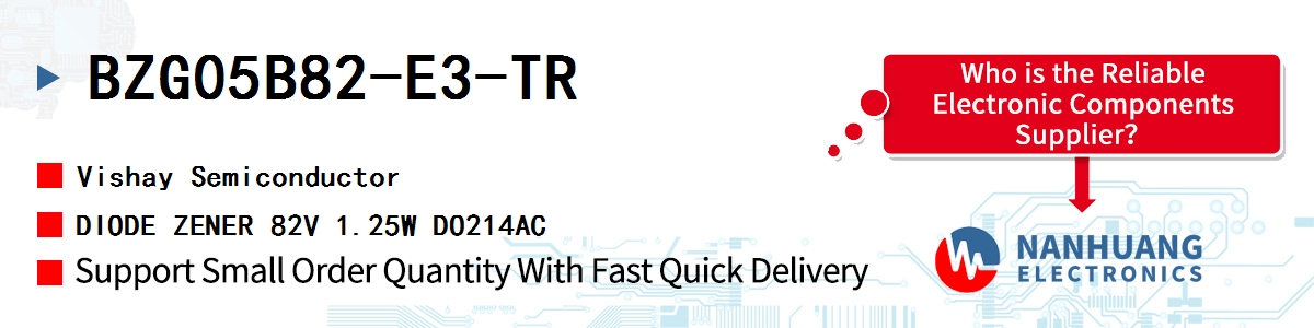 BZG05B82-E3-TR Vishay DIODE ZENER 82V 1.25W DO214AC