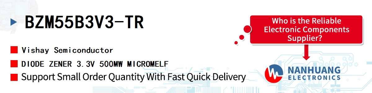 BZM55B3V3-TR Vishay DIODE ZENER 3.3V 500MW MICROMELF