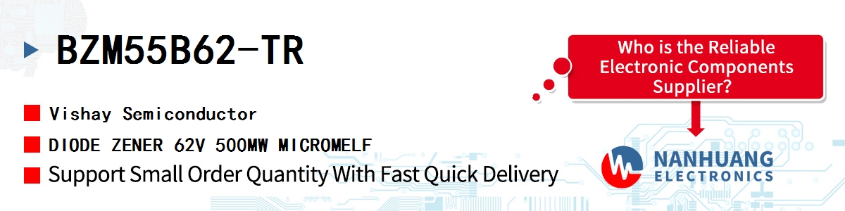 BZM55B62-TR Vishay DIODE ZENER 62V 500MW MICROMELF
