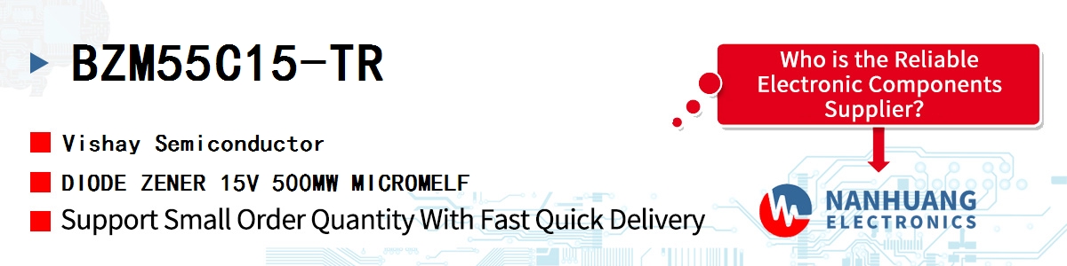 BZM55C15-TR Vishay DIODE ZENER 15V 500MW MICROMELF