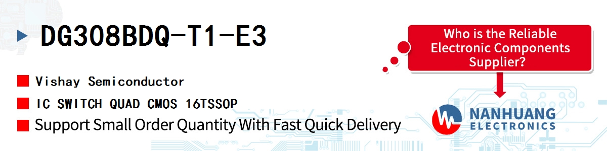 DG308BDQ-T1-E3 Vishay IC SWITCH QUAD CMOS 16TSSOP