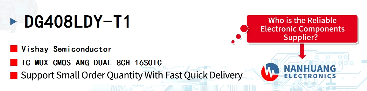 DG408LDY-T1 Vishay IC MUX CMOS ANG DUAL 8CH 16SOIC