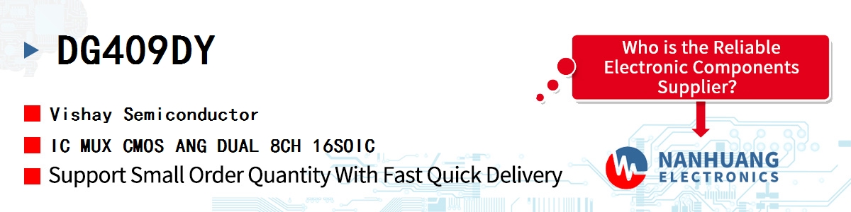 DG409DY Vishay IC MUX CMOS ANG DUAL 8CH 16SOIC