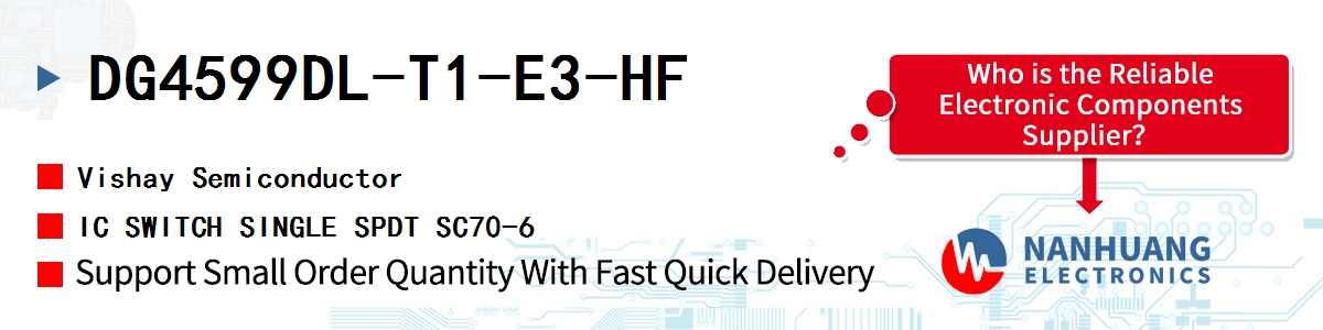 DG4599DL-T1-E3-HF Vishay IC SWITCH SINGLE SPDT SC70-6