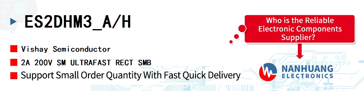 ES2DHM3_A/H Vishay 2A 200V SM ULTRAFAST RECT SMB