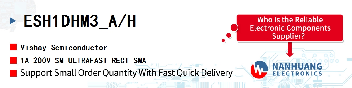 ESH1DHM3_A/H Vishay 1A 200V SM ULTRAFAST RECT SMA