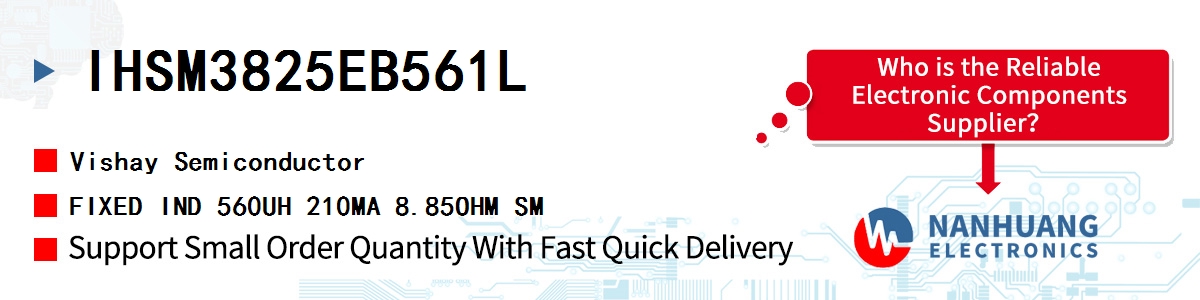 IHSM3825EB561L Vishay FIXED IND 560UH 210MA 8.85OHM SM