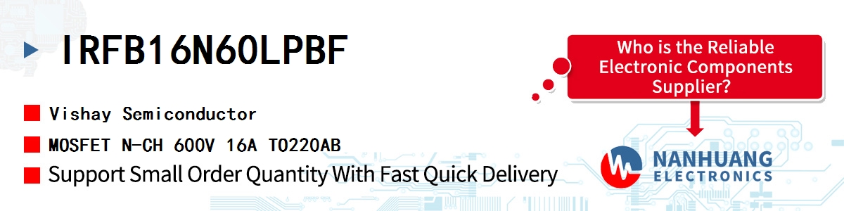 IRFB16N60LPBF Vishay MOSFET N-CH 600V 16A TO220AB