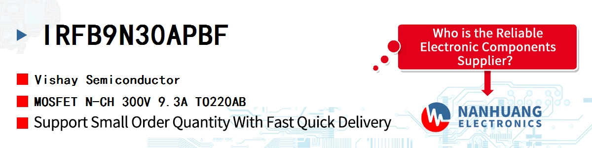 IRFB9N30APBF Vishay MOSFET N-CH 300V 9.3A TO220AB