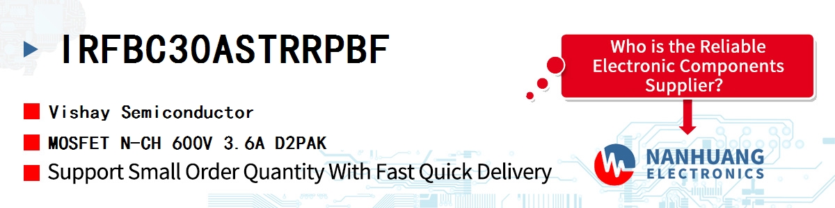 IRFBC30ASTRRPBF Vishay MOSFET N-CH 600V 3.6A D2PAK