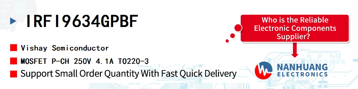 IRFI9634GPBF Vishay MOSFET P-CH 250V 4.1A TO220-3