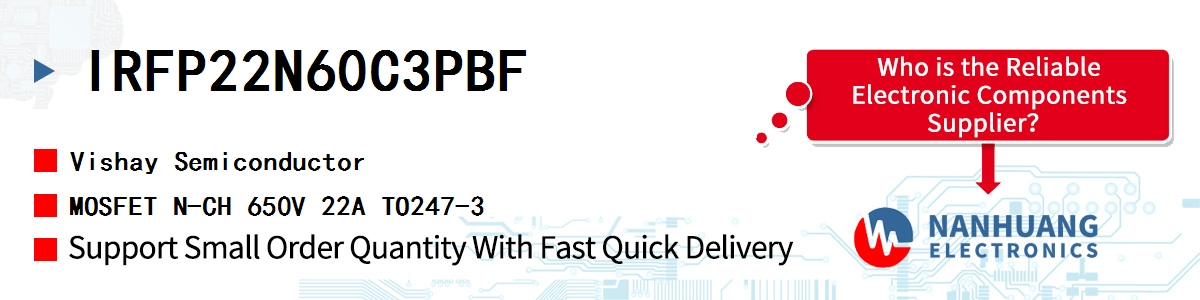 IRFP22N60C3PBF Vishay MOSFET N-CH 650V 22A TO247-3