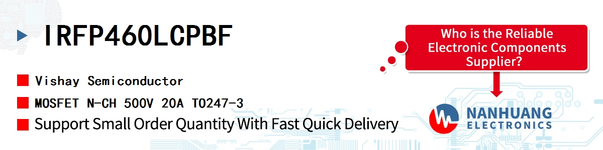 IRFP460LCPBF Vishay MOSFET N-CH 500V 20A TO247-3