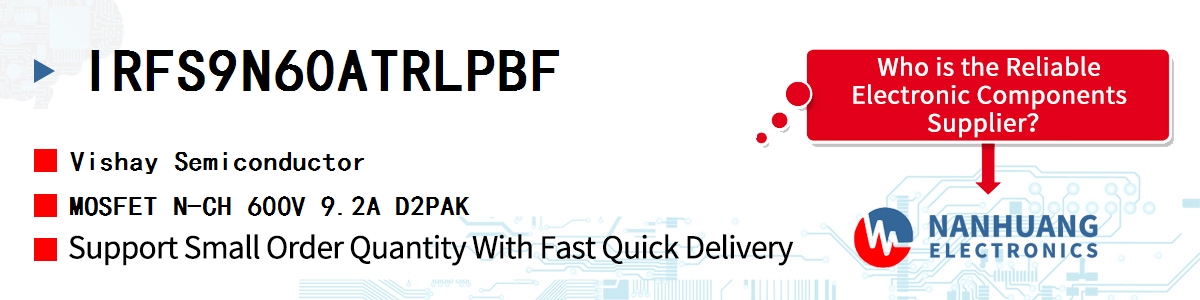 IRFS9N60ATRLPBF Vishay MOSFET N-CH 600V 9.2A D2PAK