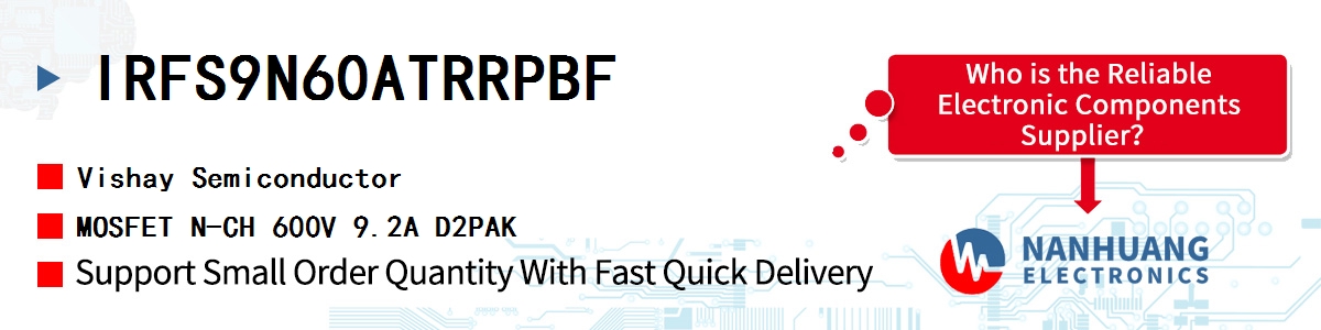 IRFS9N60ATRRPBF Vishay MOSFET N-CH 600V 9.2A D2PAK