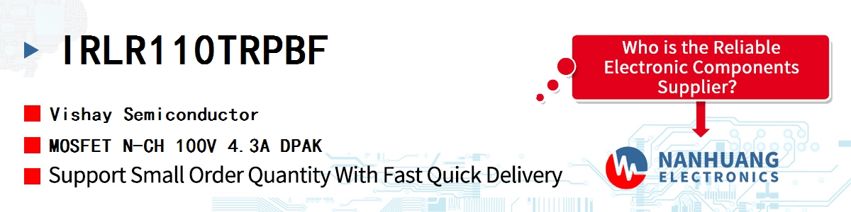 IRLR110TRPBF Vishay MOSFET N-CH 100V 4.3A DPAK