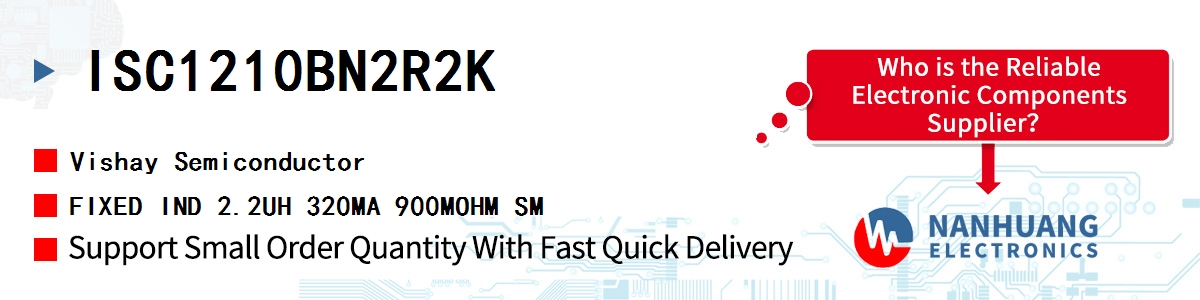 ISC1210BN2R2K Vishay FIXED IND 2.2UH 320MA 900MOHM SM