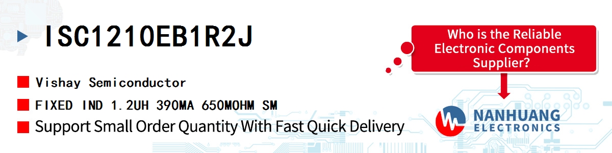 ISC1210EB1R2J Vishay FIXED IND 1.2UH 390MA 650MOHM SM