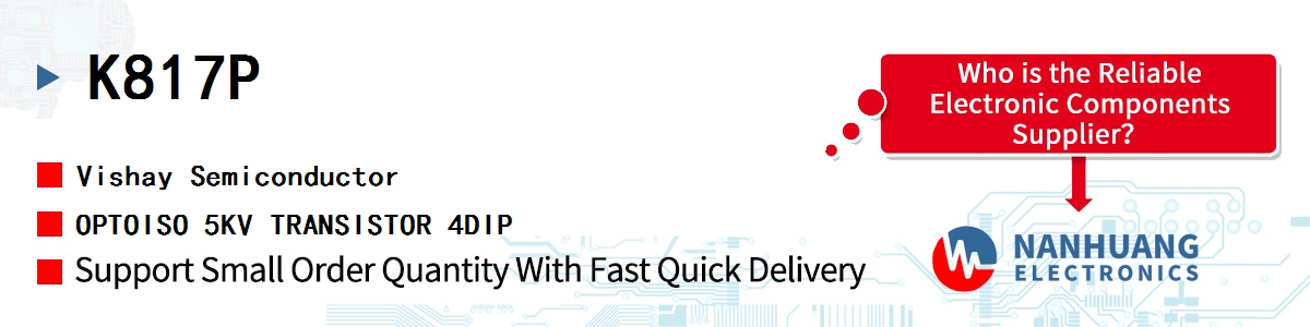 K817P Vishay OPTOISO 5KV TRANSISTOR 4DIP
