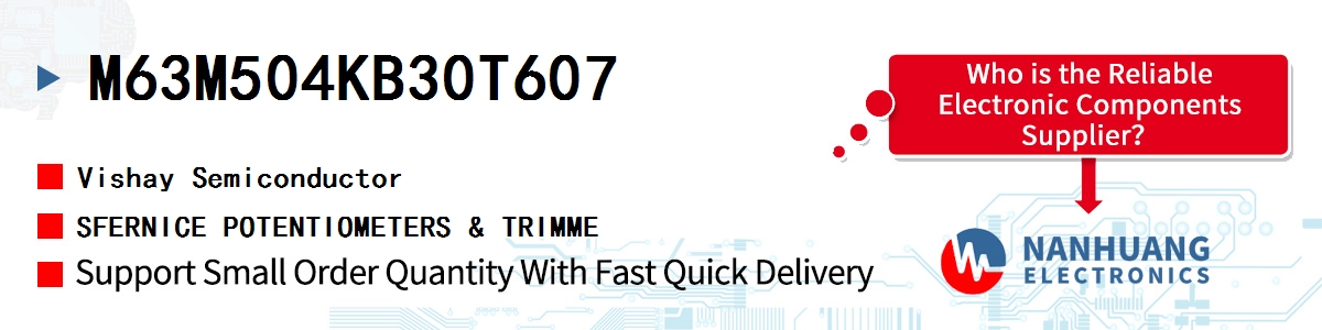 M63M504KB30T607 Vishay SFERNICE POTENTIOMETERS & TRIMME