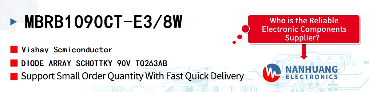 MBRB1090CT-E3/8W Vishay DIODE ARRAY SCHOTTKY 90V TO263AB