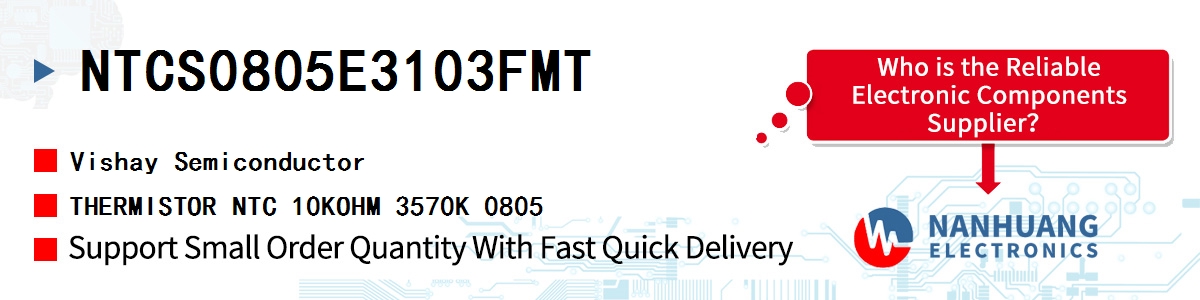 NTCS0805E3103FMT Vishay THERMISTOR NTC 10KOHM 3570K 0805