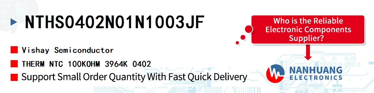 NTHS0402N01N1003JF Vishay THERM NTC 100KOHM 3964K 0402