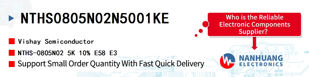 NTHS0805N02N5001KE Vishay NTHS-0805N02 5K 10% E58 E3