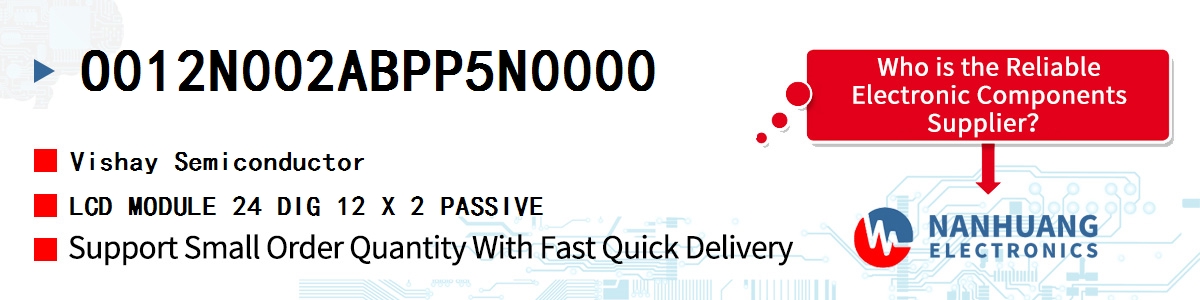 O012N002ABPP5N0000 Vishay LCD MODULE 24 DIG 12 X 2 PASSIVE