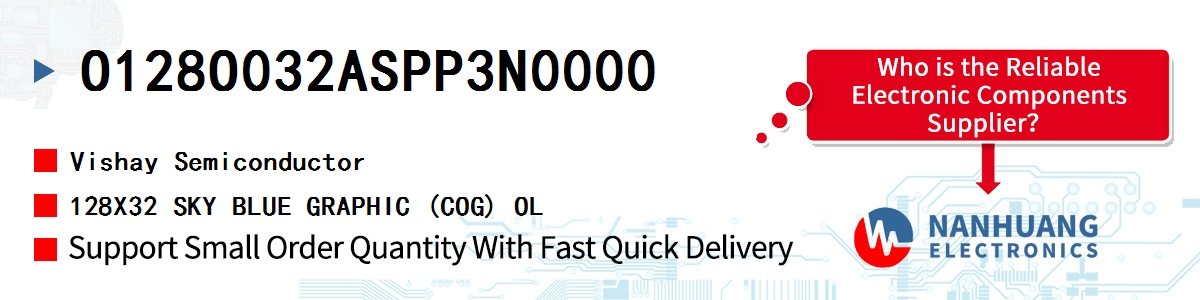 O128O032ASPP3N0000 Vishay 128X32 SKY BLUE GRAPHIC (COG) OL