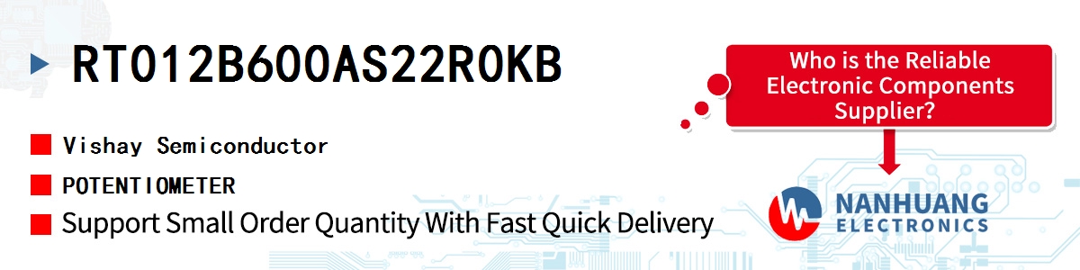 RT012B600AS22R0KB Vishay POTENTIOMETER