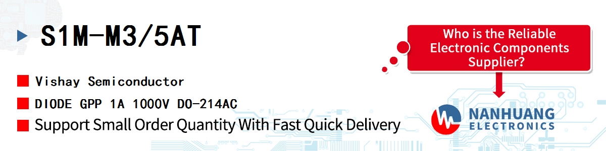 S1M-M3/5AT Vishay DIODE GPP 1A 1000V DO-214AC