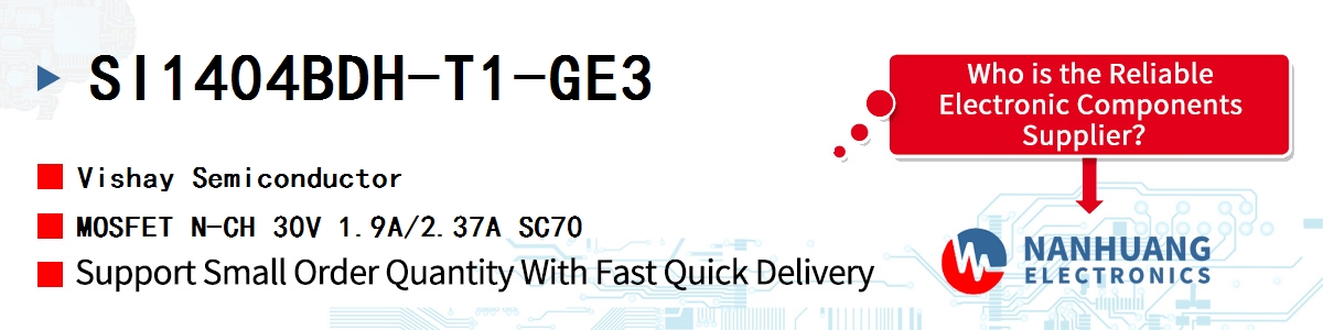 SI1404BDH-T1-GE3 Vishay MOSFET N-CH 30V 1.9A/2.37A SC70