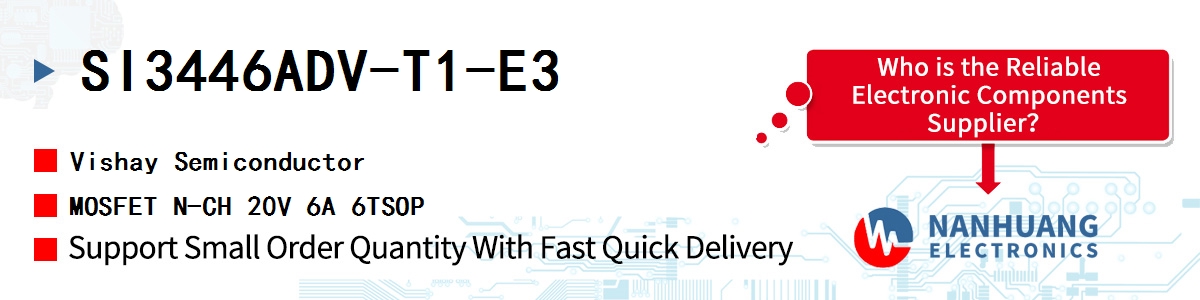 SI3446ADV-T1-E3 Vishay MOSFET N-CH 20V 6A 6TSOP