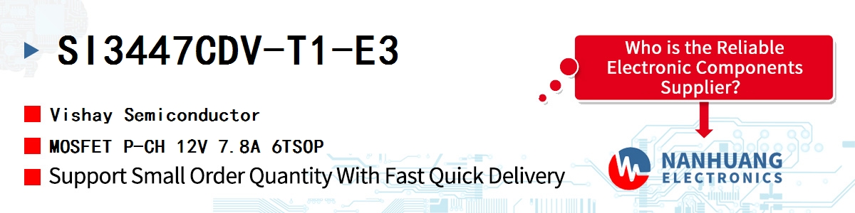 SI3447CDV-T1-E3 Vishay MOSFET P-CH 12V 7.8A 6TSOP