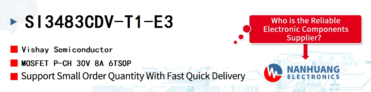 SI3483CDV-T1-E3 Vishay MOSFET P-CH 30V 8A 6TSOP