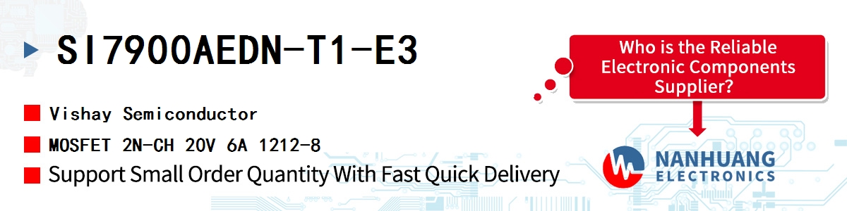 SI7900AEDN-T1-E3 Vishay MOSFET 2N-CH 20V 6A 1212-8