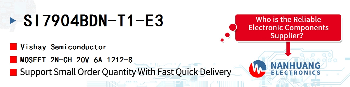 SI7904BDN-T1-E3 Vishay MOSFET 2N-CH 20V 6A 1212-8