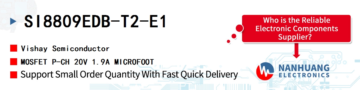 SI8809EDB-T2-E1 Vishay MOSFET P-CH 20V 1.9A MICROFOOT