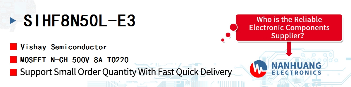 SIHF8N50L-E3 Vishay MOSFET N-CH 500V 8A TO220