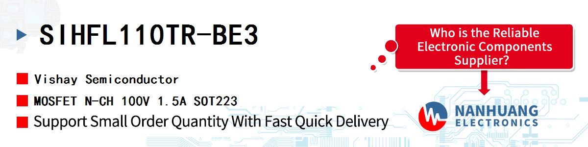 SIHFL110TR-BE3 Vishay MOSFET N-CH 100V 1.5A SOT223