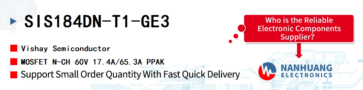 SIS184DN-T1-GE3 Vishay MOSFET N-CH 60V 17.4A/65.3A PPAK
